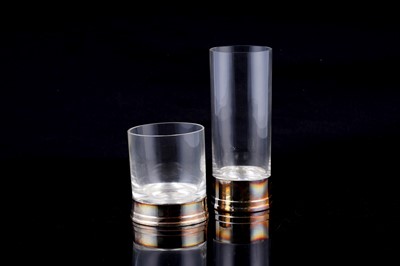 Lot 27 - A silver mounted decanter and glasses