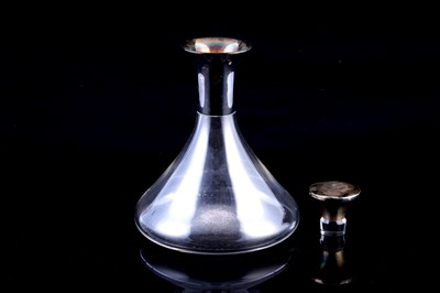 Lot 27 - A silver mounted decanter and glasses