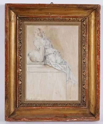 Lot 386 - 19th Century Continental School - Four figural and landscape studies | mixed media