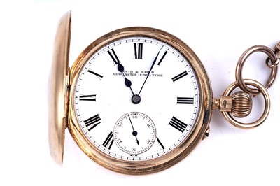 Lot 427 - Reid & Sons, Newcastle upon Tyne: an 18ct yellow gold cased half-hunter pocket watch