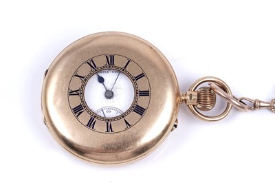 Lot 427 - Reid & Sons, Newcastle upon Tyne: an 18ct yellow gold cased half-hunter pocket watch