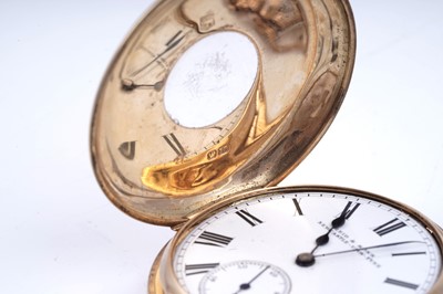 Lot 427 - Reid & Sons, Newcastle upon Tyne: an 18ct yellow gold cased half-hunter pocket watch