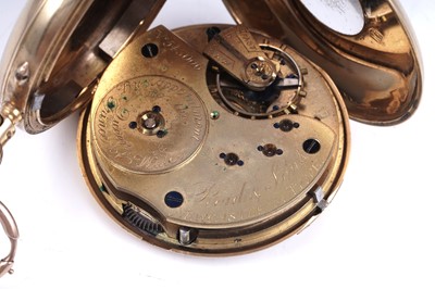 Lot 427 - Reid & Sons, Newcastle upon Tyne: an 18ct yellow gold cased half-hunter pocket watch