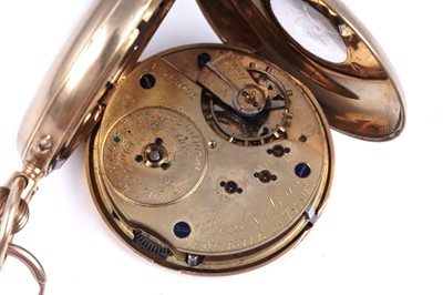 Lot 427 - Reid & Sons, Newcastle upon Tyne: an 18ct yellow gold cased half-hunter pocket watch