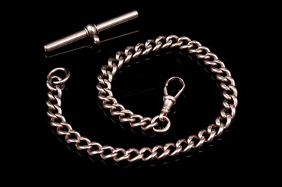 Lot 117 - An early 20th Century 9ct rose gold curb-link watch chain