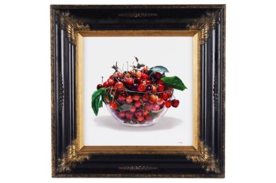 Lot 268 - Jesus Navarro - Bowl of cherries | oil