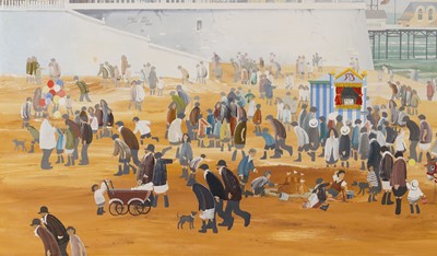 Lot 84 - Brian Shields 'Braaq' - A Day at the Fair on the Beach | oil