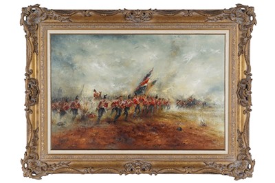 Lot 260 - David Cartwright - The Last Charge, 52nd Light Infantry, 1815 Waterloo | oil
