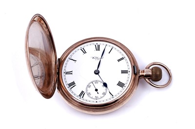 Lot 189 - A Waltham 9ct rose gold cased hunter pocket watch