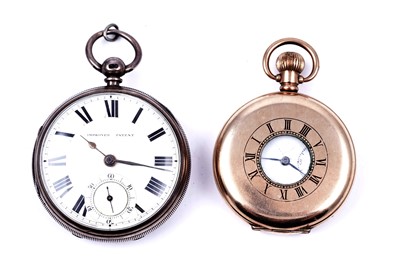 Lot 190 - A Victorian silver cased pocket watch by Issac Jacobs of Sunderland; and a half hunter pocket watch