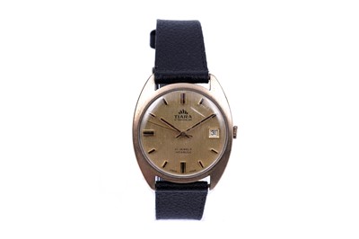 Lot 169 - A mid-Century Modern Tiara of Switzerland gold cased wristwatch
