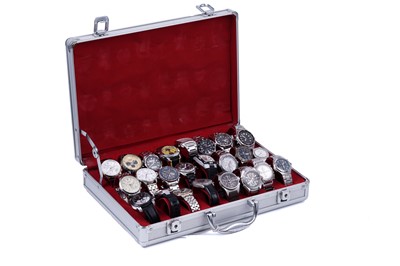 Lot 171 - A collection of twenty-four modern wristwatches