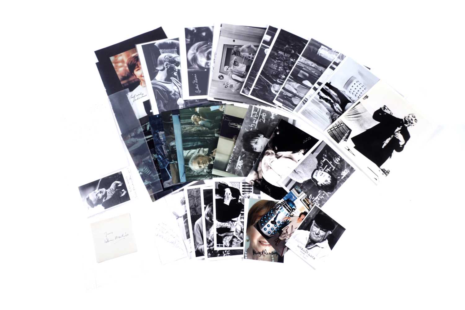 Lot 315 - A collection of First Doctor Who signed photographs; and a William Hartnell signature