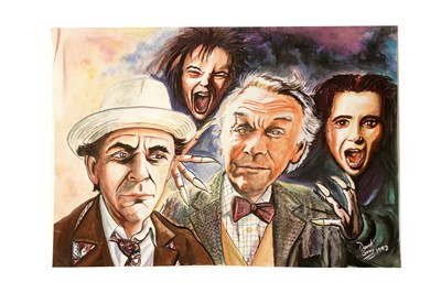 Lot 341 - Derek Gray - Three Doctor Who artworks | gouache