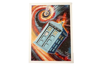 Lot 341 - Derek Gray - Three Doctor Who artworks | gouache