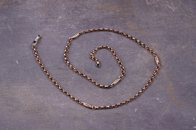 Lot 37 - A late 19th Century 9ct rose gold necklace