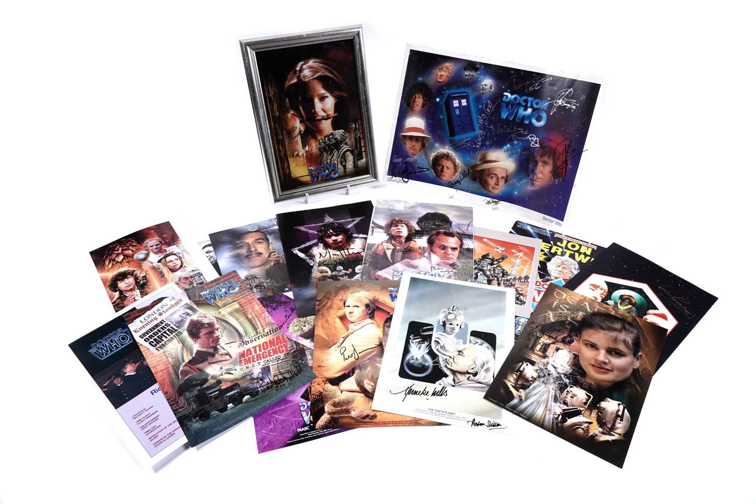 Lot 306 - A collection of Doctor Who signed graphic art