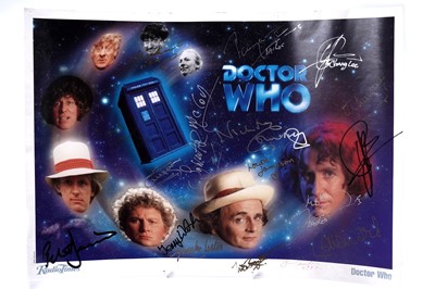Lot 306 - A collection of Doctor Who signed graphic art