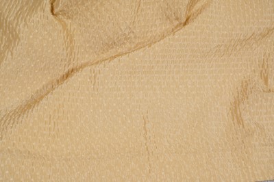 Lot 214 - Two pairs of lined silk curtains; and a pair of pelmets