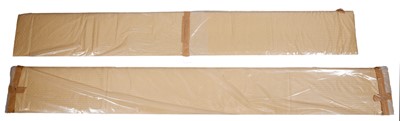 Lot 214 - Two pairs of lined silk curtains; and a pair of pelmets