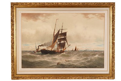 Lot 34 - William Thomas Nichols Boyce - Ships off the coast | watercolour
