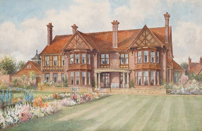 Lot 219 - Arthur Rowe - View of a Country House and Garden | watercolour