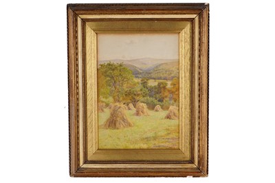 Lot 217 - Arthur Rowe - Corn stooks | watercolour