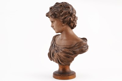 Lot 131 - Gustave Van Vaerenbergh: an early 20th Century terracotta bust of Cupid