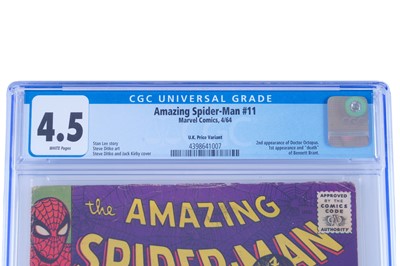 Lot Marvel Comics The Amazing Spider-Man No. 11, CGC 4.5