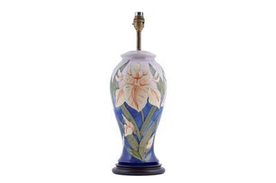 Lot 201 - Debbie Hancock for Moorcroft: a 'Windrush' pattern table lamp