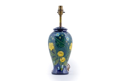 Lot 202 - Sally Tuffin for Moorcroft: a 'Buttercup' pattern table lamp