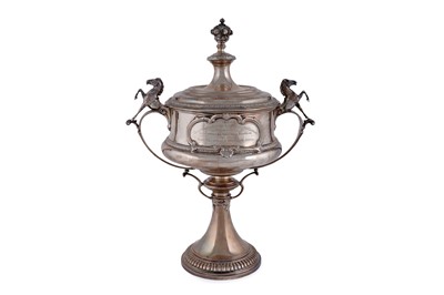 Lot 69 - A George V silver trophy cup and cover