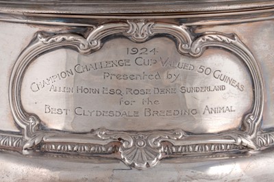 Lot 69 - A George V silver trophy cup and cover