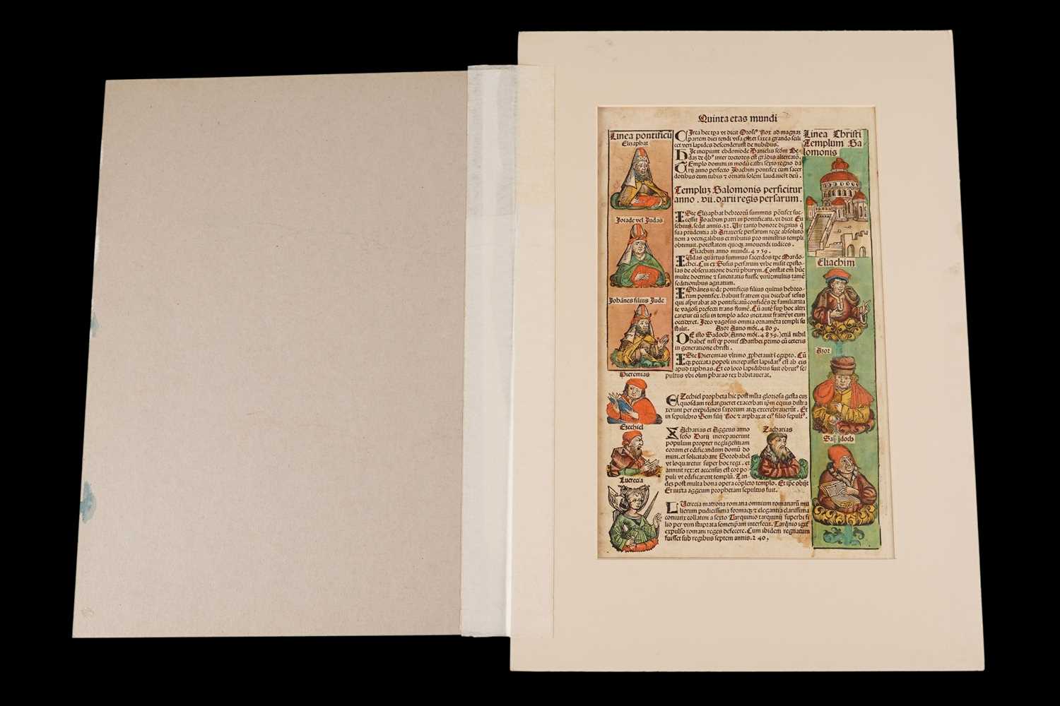 Lot 26 - Schedel (Hartmann), a page from the Nuremberg Chronicle 1493