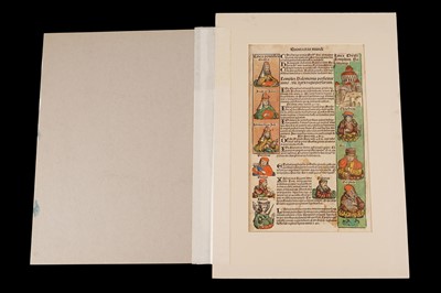 Lot 26 - Schedel (Hartmann), a page from the Nuremberg Chronicle 1493