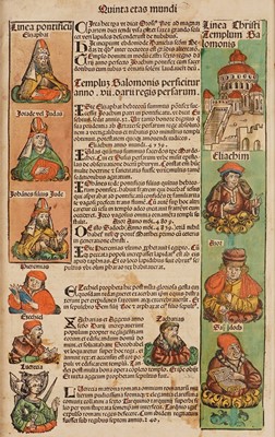 Lot 26 - Schedel (Hartmann), a page from the Nuremberg Chronicle 1493