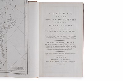 Lot 58 - Coxe (William), Account for Russian Discoveries between Asia and America…