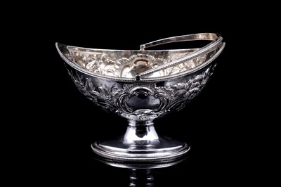 Lot 233 - A George III silver sugar basket