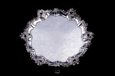 Lot 234 - A Victorian Rococo Revival silver salver