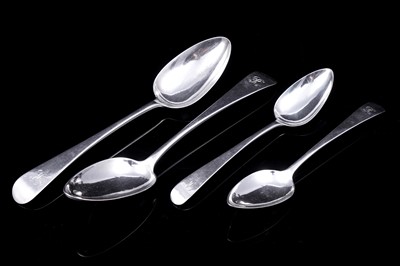 Lot 200 - George III Scottish silver Old English pattern spoons