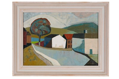 Lot 54 - Anthony Procter - Pennine Village Geometry | oil