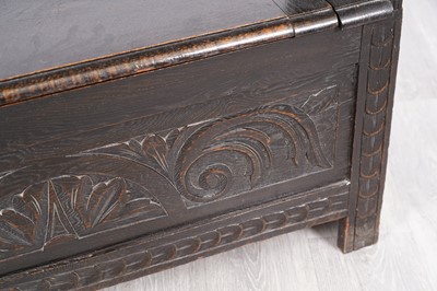 Lot 53 - A Victorian oak monks bench