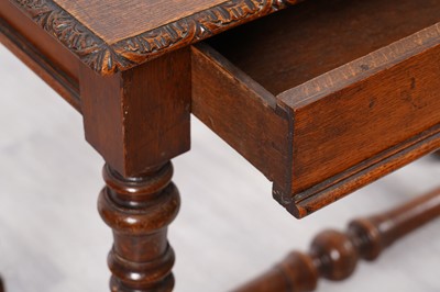 Lot 54 - A Victorian oak side table