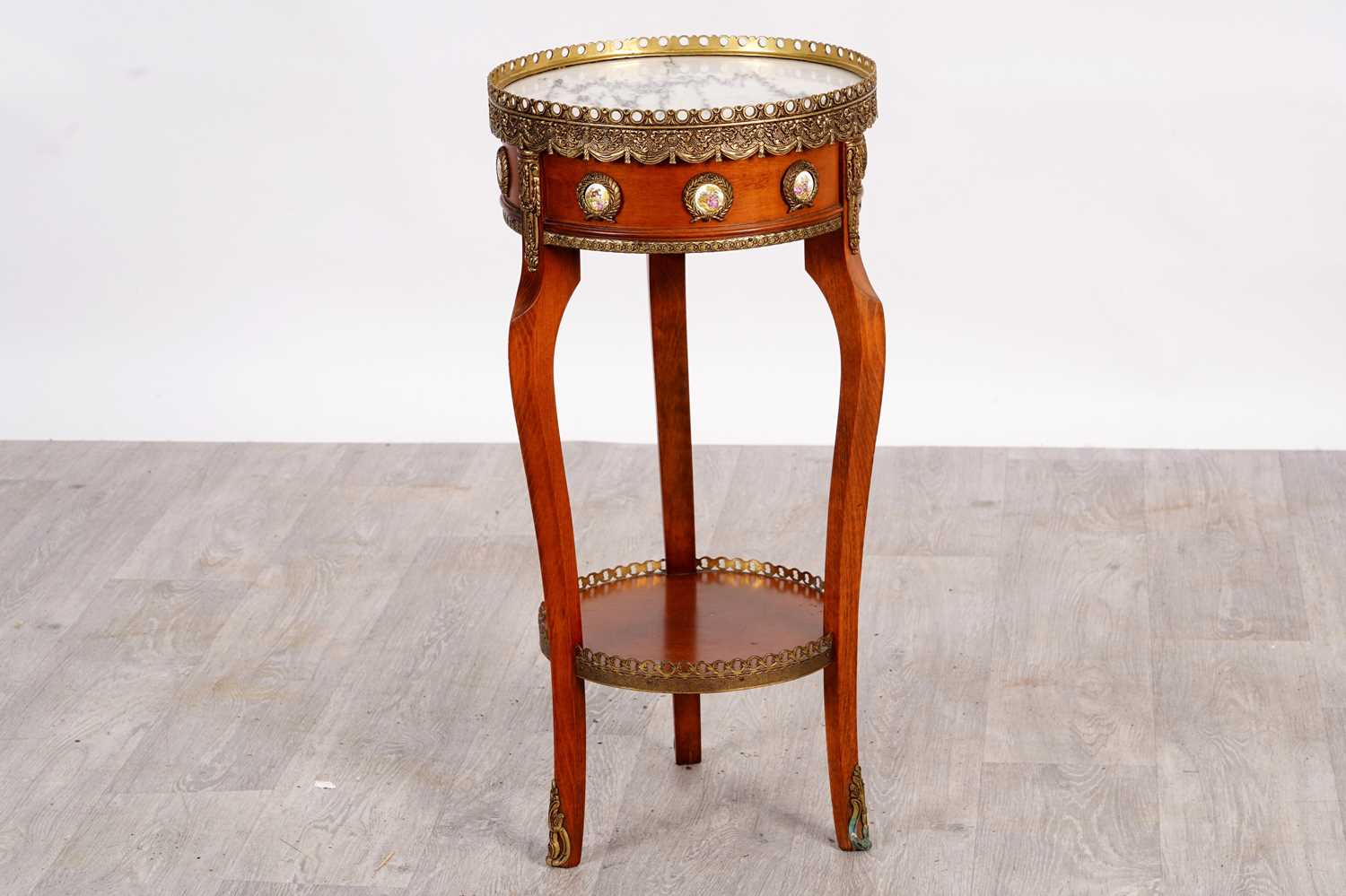 Lot 58 - Louis XIV style marble topped side table