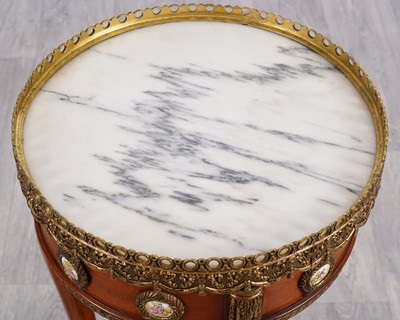 Lot 58 - Louis XIV style marble topped side table