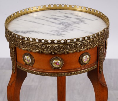 Lot 58 - Louis XIV style marble topped side table