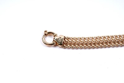 Lot 56 - A contemporary 18ct gold bracelet
