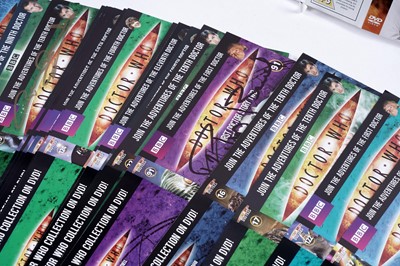 Lot 301 - A collection of thirty-seven signed Doctor Who DVD sleeves