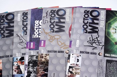 Lot 305 - A collection of thirty-four Doctor Who signed DVD sleeves