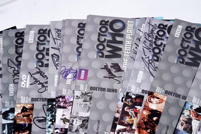 Lot 305 - A collection of thirty-four Doctor Who signed DVD sleeves
